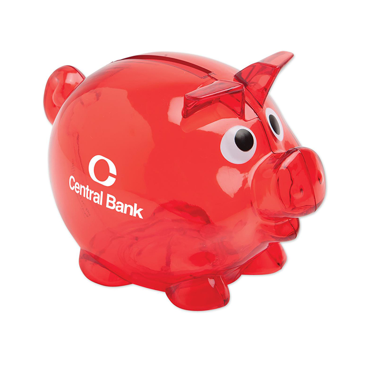 Translucent Small Piggy Bank 4" X 2 3/4"